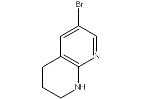 6-bromo-1,2,3,4-tetrahydro-1,8-naphthyridine structure, CAS 1023813-80-0