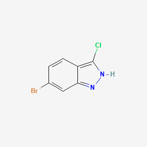 6-bromo-3-chloro-1H-indazole structure, CAS 885271-78-3