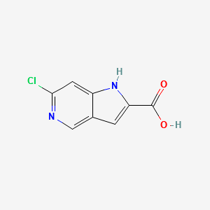 6-chloro-1H-pyrrolo[3,2-c]pyridine-2-carboxylicacid structure, CAS 800401-54-1