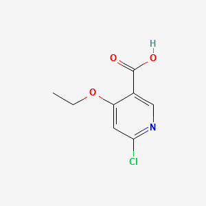6-Chloro-4-ethoxy-nicotinicacid structure, CAS 887572-34-1