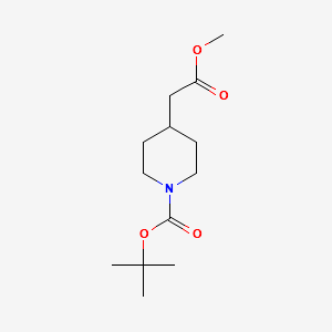 tert-butyl4-((methoxycarbonyl)methyl)piperidine-1-carboxylate structure, CAS 175213-46-4