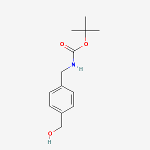 tert-butyl4-(hydroxymethyl)benzylcarbamate structure, CAS 123986-64-1