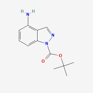tert-butyl4-amino-1H-indazole-1-carboxylate structure, CAS 801315-74-2