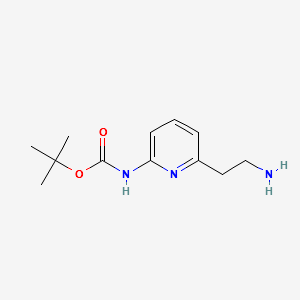 tert-butyl6-(2-aminoethyl)pyridin-2-ylcarbamate structure, CAS 400776-37-6