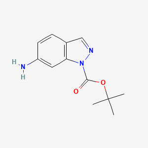 tert-butyl6-amino-1H-indazole-1-carboxylate structure, CAS 219503-81-8
