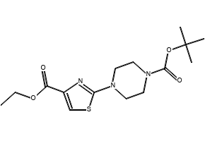 4-(4-Ethoxycarbonylthiazol-2-yl)piperazine-1-carboxylicacidtert-butylester structure, CAS 867065-53-0