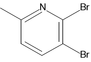 2,3-Dibromo-6-methylpyridine structure, CAS 261373-04-0