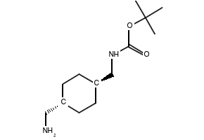 Trans-L-4-(Boc-aminomethyl)-cyclohexanemethanamine structure, CAS 166168-16-7