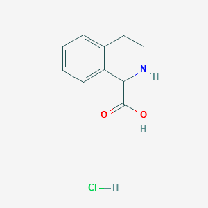 DL-1,2,3,4-Tetrahydroisoquinoline-1-carboxylicacidhydrochloride structure, CAS 92932-74-6