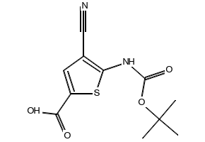 Methyl3-amino-4-cyanothiophene-2-carboxylate structure, CAS 102123-28-4