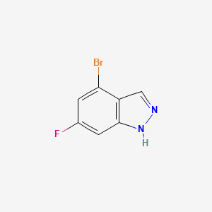 4-bromo-6-fluoro-1H-indazole structure, CAS 885520-35-4