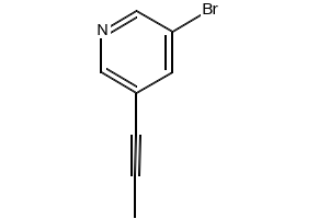 3-bromo-5-(prop-1-ynyl)pyridine structure, CAS 917772-69-1
