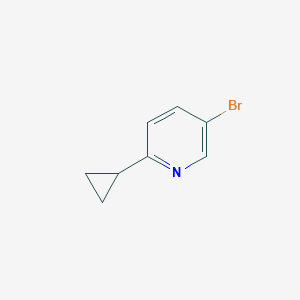 3-Bromo-6-(cyclopropyl)pyridine structure, CAS 579475-29-9