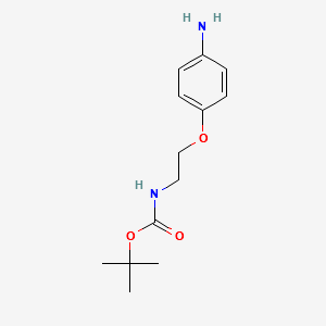 [2-(4-Amino-phenoxy)-ethyl]-carbamicacidtert-butylester structure, CAS 159184-15-3