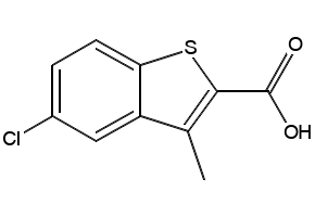 5-chloro-3-methylbenzo[b]thiophene-2-carboxylicacid structure, CAS 50451-84-8