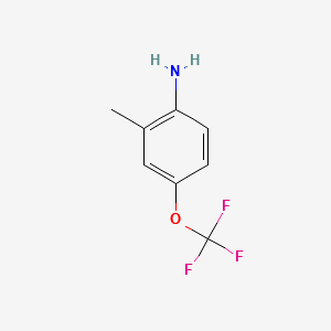 2-methyl-4-(trifluoromethoxy)benzenamine structure, CAS 86256-59-9