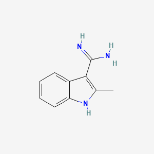 2-Methyl-1H-indole-3-carboxamidine structure, CAS 889944-18-7