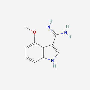 4-Methoxy-1H-indole-3-carboxamidine structure, CAS 889944-24-5