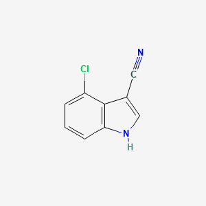 4-Chloro-1H-indole-3-carbonitrile structure, CAS 889942-73-8