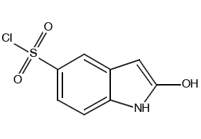 2-oxoindoline-5-sulfonylchloride structure, CAS 199328-31-9