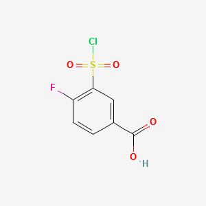 3-(chlorosulfonyl)-4-fluorobenzoicacid structure, CAS 2267-40-5