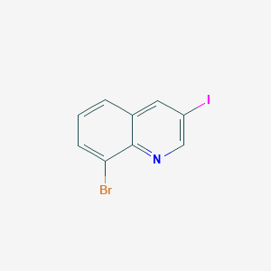 8-Bromo-3-iodo-quinoline structure, CAS 917251-85-5