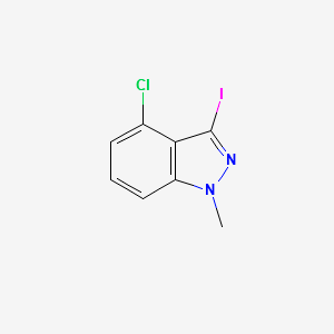 4-chloro-3-iodo-1-methyl-1H-indazole structure, CAS 1015846-58-8