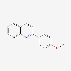 2-(4-methoxyphenyl)quinoline structure, CAS 16032-40-9