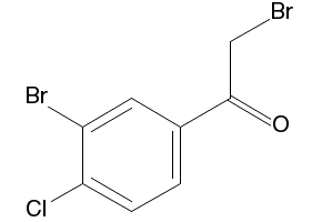 2-Bromo-1-(3-bromo-4-chloro-phenyl)-ethanone structure, CAS 87427-58-5