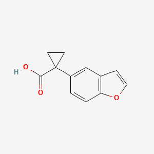 1-(benzofuran-5-yl)cyclopropanecarboxylicacid structure, CAS 936727-44-5