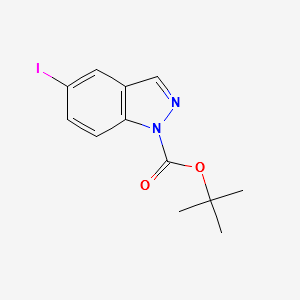 tert-butyl5-iodo-1H-indazole-1-carboxylate structure, CAS 1001907-23-8