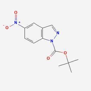 tert-butyl5-nitro-1H-indazole-1-carboxylate structure, CAS 129488-09-1