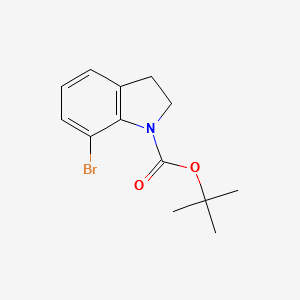 tert-butyl7-bromoindoline-1-carboxylate structure, CAS 143262-17-3