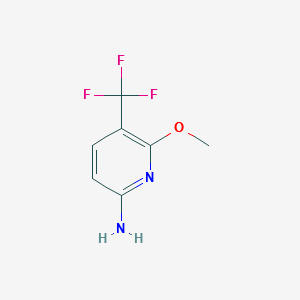 6-methoxy-5-(trifluoromethyl)pyridin-2-amine structure, CAS 405160-57-8