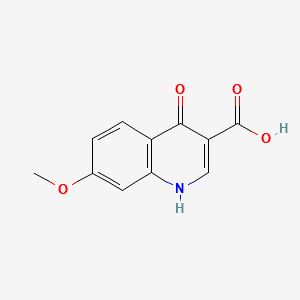 7-methoxy-4-oxo-1,4-dihydroquinoline-3-carboxylicacid structure, CAS 28027-17-0