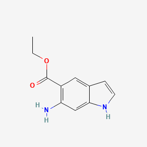 ethyl6-amino-1H-indole-5-carboxylate structure, CAS 174311-74-1