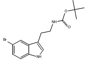 tert-butyl(2-(6-amino-1H-indol-3-yl)ethyl)carbamate structure, CAS 873055-12-0