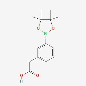 2-(3-(4,4,5,5-tetramethyl-1,3,2-dioxaborolan-2-yl)phenyl)aceticacid structure, CAS 797755-05-6