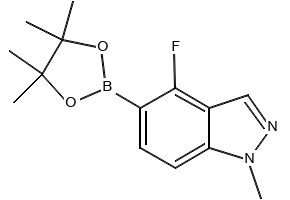 1-methyl-4-(4,4,5,5-tetramethyl-1,3,2-dioxaborolan-2-yl)-1H-indazole structure, CAS 885698-94-2
