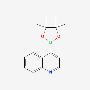 4-(4,4,5,5-tetramethyl-1,3,2-dioxaborolan-2-yl)quinoline structure, CAS 1035458-54-8