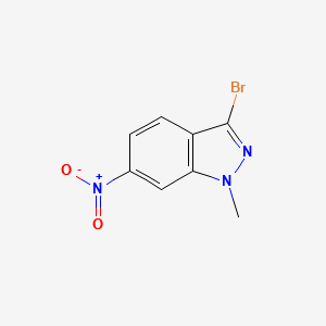3-bromo-1-methyl-6-nitro-1H-indazole structure, CAS 74209-32-8