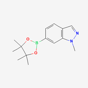 1-methyl-6-(4,4,5,5-tetramethyl-1,3,2-dioxaborolan-2-yl)-1H-indazole structure, CAS 1256359-09-7
