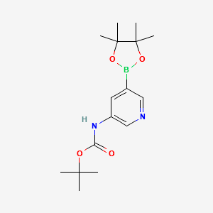 tert-butyl5-(4,4,5,5-tetramethyl-1,3,2-dioxaborolan-2-yl)pyridin-3-ylcarbamate structure, CAS 1171897-39-4