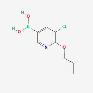 5-chloro-6-propoxypyridin-3-ylboronicacid structure, CAS 1150114-70-7