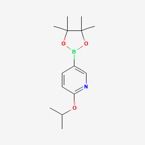 2-Isopropoxy-5-(4,4,5,5-tetramethyl-[1,3,2]dioxaborolan-2-yl)-pyridine structure, CAS 871839-91-7