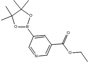 ethyl5-(4,4,5,5-tetramethyl-1,3,2-dioxaborolan-2-yl)nicotinate structure, CAS 916326-10-8
