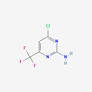 2-Amino-4-chloro-6-trifluoromethyl-pyrimidine structure, CAS 16097-60-2