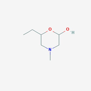 2-Morpholinol,6-ethyl-4-methyl- structure, CAS 250244-75-8