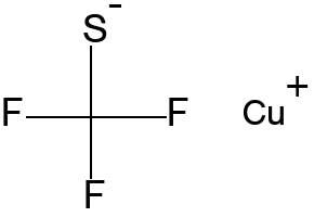 CopperTrifluoromethanethiol structure, CAS 3872-23-9