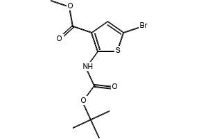 5-Bromo-3-tert-butoxycarbonylamino-thiophene-2-carboxylicacid structure, CAS 494833-77-1